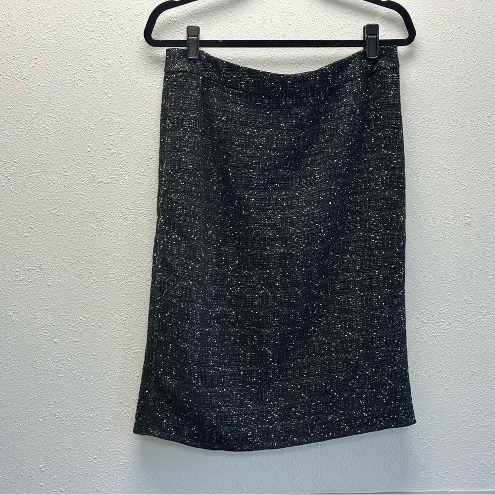 Cato Black and White Tweed Pencil Skirt